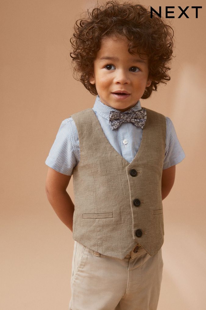 Short sleeve shirt cheap with waistcoat