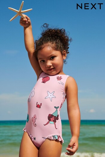 Pale Pink Swimsuit (3mths-7yrs) (479893) | £11 - £13