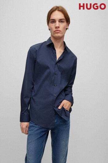 HUGO Kenno Cotton Blend Poplin Slim Fit Shirt (47Z474) | £89