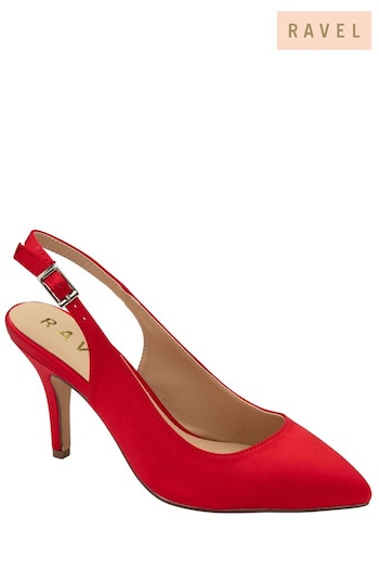 Ravel Red Slingback Shoes On a Kitten Heels (480076) | £60