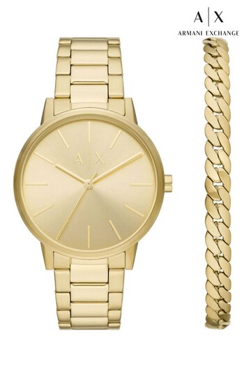Armani plain Exchange Gents Gold Tone Watch (480161) | £199
