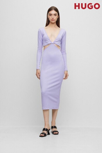HUGO Purple Nadje Jersey Dress (480247) | £199