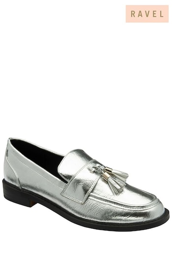 Ravel Silver Tassle Trim Loafers Shoes (480490) | £50