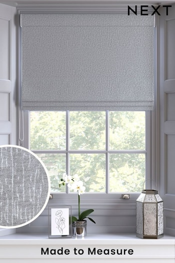 Silver Chenille Made to Measure Roman Blind (480646) | £75