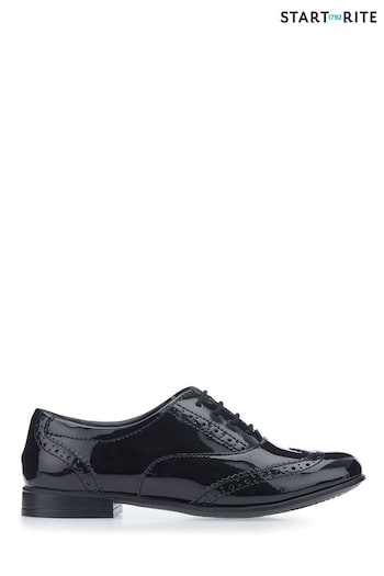 Start-Rite Matilda Black Leather Lace Up School Shoes F & G (480676) | £52