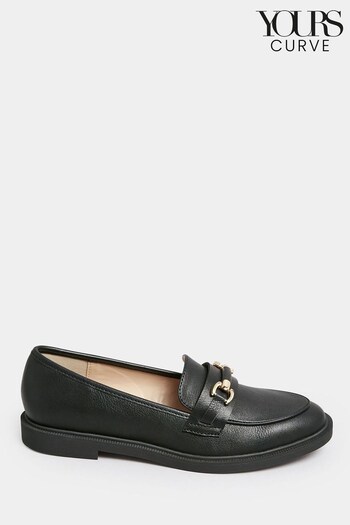 Yours Curve Black Extra Wide Fit Wide Fit PU Snaffle Loafer (481301) | £33
