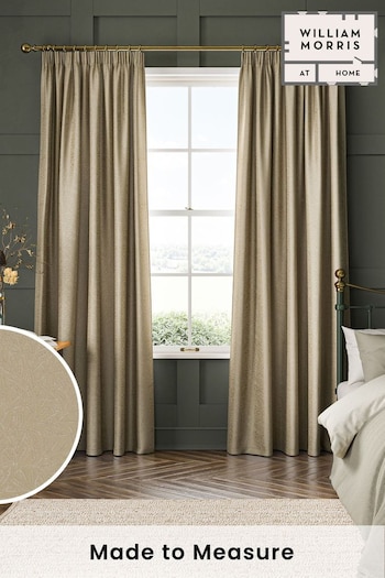 William Morris At Home Natural Willow Woven Made to Measure Curtains (481317) | £119