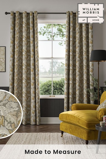 William Morris At Home Flint Grey Acanthus Made to Measure Curtains (481394) | £109