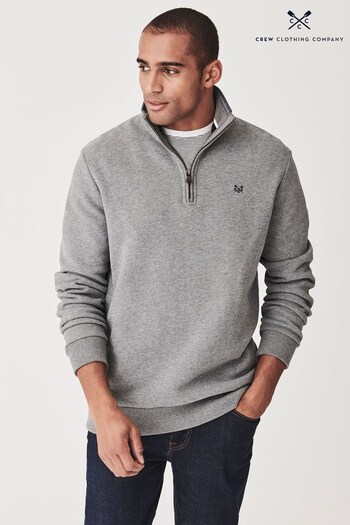 Crew Clothing Thong Company Grey Classic Half Zip Sweatshirt (481500) | £65