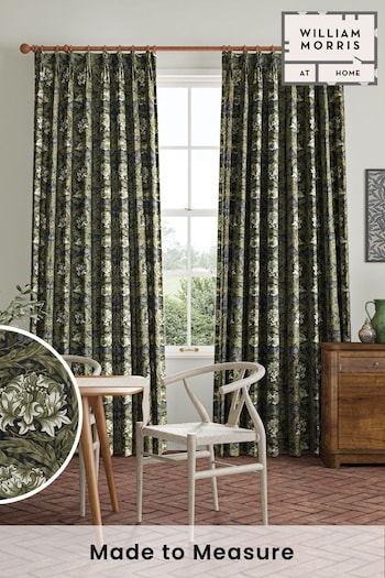 William Morris At Home Green African Marigold Velvet Made to Measure Curtains (481675) | £119