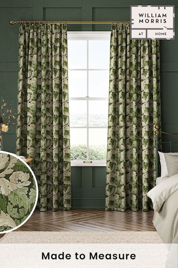 William Morris At Home Nettle Green Acanthus Made to Measure Curtains (481813) | £109