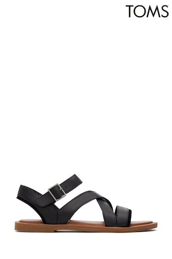 TOMS Sloane Black Sandals San In Leather (481861) | £70