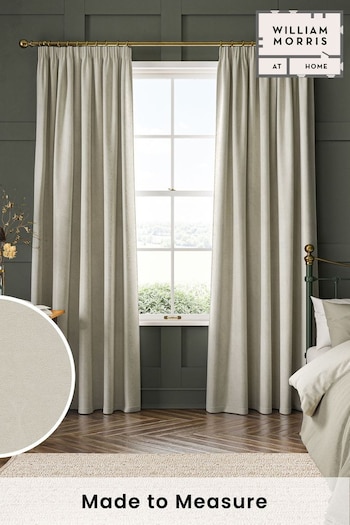 William Morris At Home Chalk Cream Lodden Embroidery Made to Measure Curtains (482071) | £151