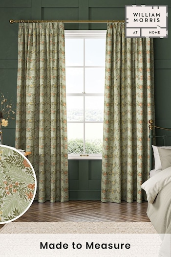 William Morris At Home Nettle Green Larkspur Made to Measure Curtains (482138) | £109