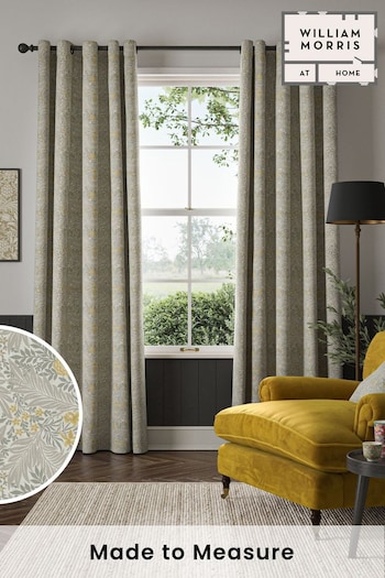 William Morris At Home Flint Grey Larkspur Made to Measure Curtains (482673) | £109