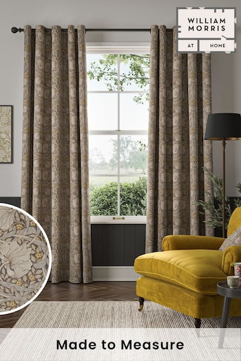 William Morris At Home Flint Grey Pimpernel Made to Measure Curtains (482781) | £109