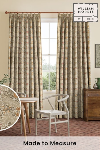 William Morris At Home Natural Larkspur Made to Measure Curtains (482787) | £109