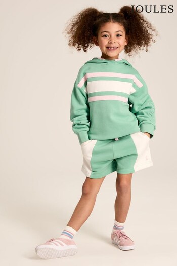 Joules Pippa Green Colour Block Jersey Shorts (482804) | £16.95 - £18.95