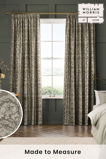 William Morris At Home Grey African Marigold Velvet Made to Measure Curtains (482869) | £119