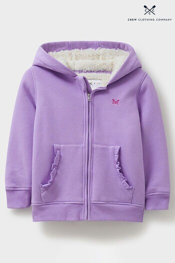 Crew Clothing taffeta Company Purple Cotton Casual Hoodie (483043) | £32 - £40