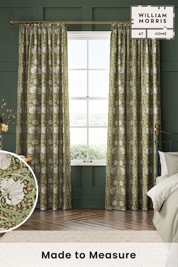 William Morris At Home Nettle Green Pimpernel Made to Measure Curtains (483056) | £109