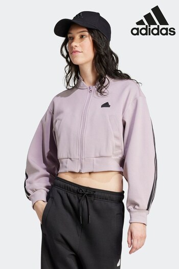 adidas Purple pyjamawear Future Icons 3-Stripes Bomber Jacket (483195) | £65