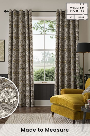 William Morris At Home Iron Grey African Marigold Made to Measure Curtains (483290) | £109