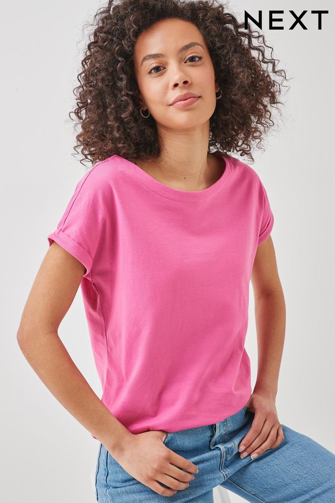 Ladies pink best sale t shirts uk