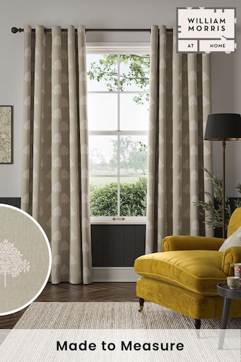 William Morris At Home Natural Marigold Tree Embroidery Made to Measure Curtains (483449) | £128
