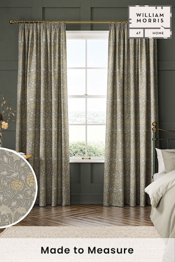 William Morris At Home Grey Wild Tulip Made to Measure Curtains (483643) | £109