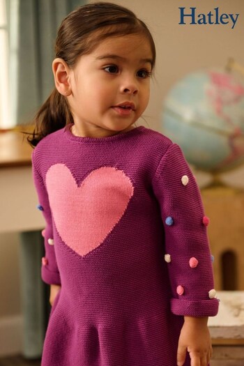 Hatley Purple Sweet Heart Sweater Dress (484271) | £40