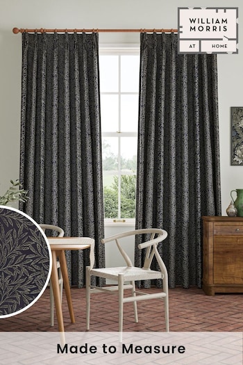 William Morris At Home Indigo Blue Willow Woven Made to Measure Curtains (484288) | £119