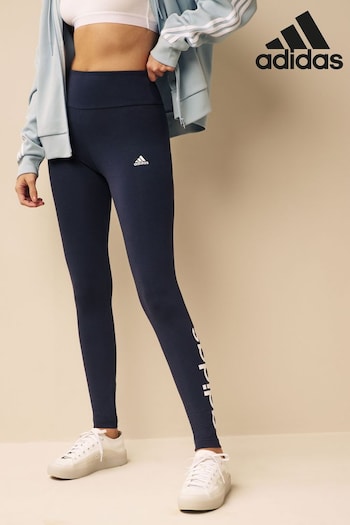 adidas Navy Sportswear Essentials High-Waisted Logo Leggings (484351) | £23