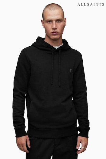 AllSaints Black Chrome Raven Overhead Hoodie (484530) | £95