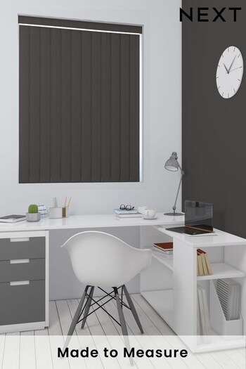 Zinc Brown Room Darkening Made To Measure Vertical Blind (484769) | £35
