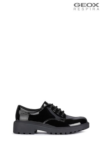 Geox Junior Girls Casey Black Shoes (485855) | £55