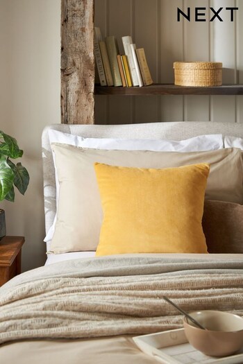 Yellow Matte Velvet Cushion (485962) | £7