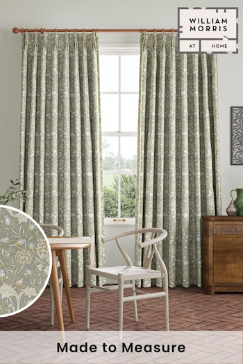 William Morris At Home Sage Green Wild Tulip Made to Measure Curtains (486146) | £109