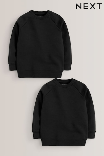 Black 2 Pack Crew Neck School Sweater (3-16yrs) (486291) | £12 - £24