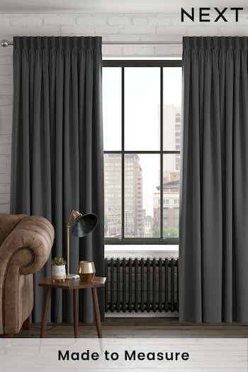 Charcaol Cotton Made To Measure Curtains (486311) | £52