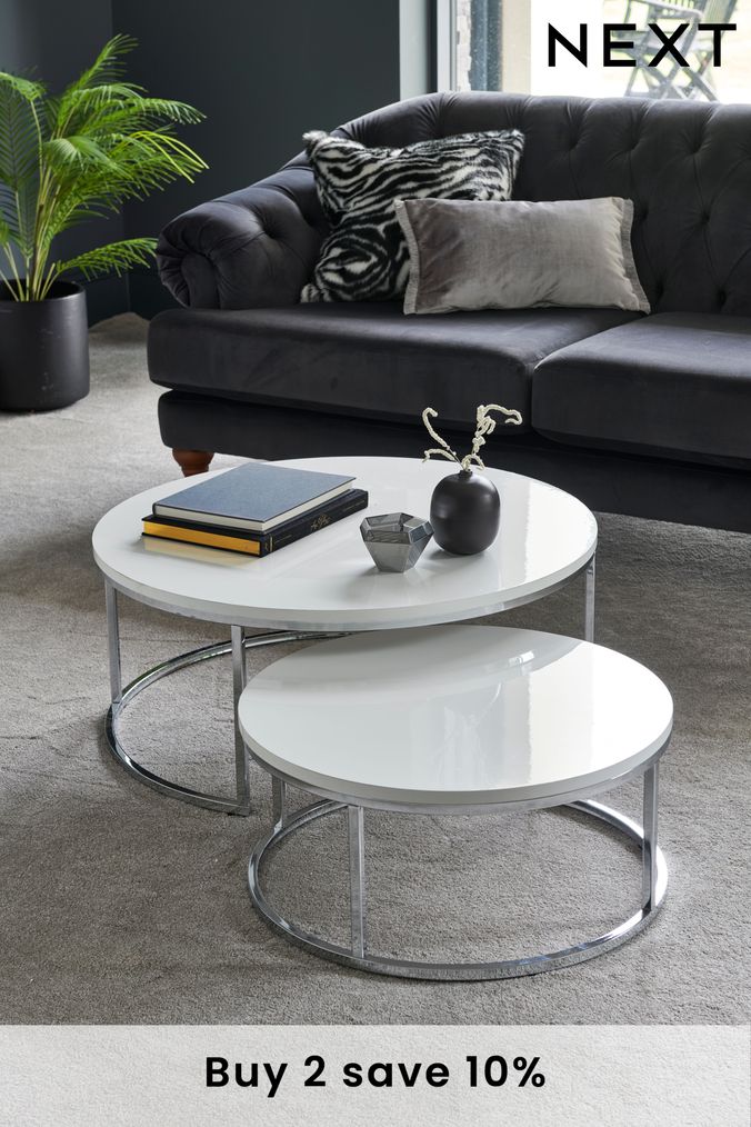 White side top table set