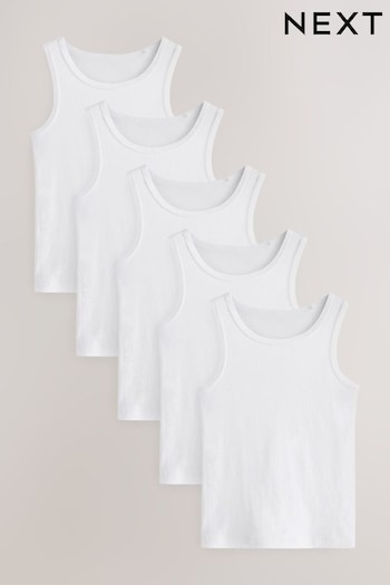 White Vests 5 Pack (1.5-16yrs) (486964) | £11.50 - £16