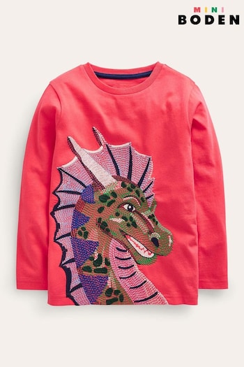 Boden Red Superstitch Dragon T-Shirt (487981) | £21 - £23
