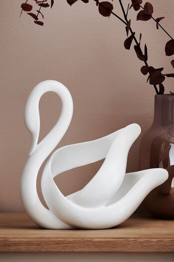 White Contemporary Swan Large Ornament Sculpture (488093) | £25