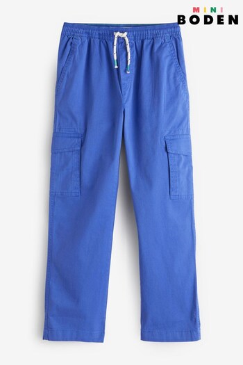 Boden Blue Straight Leg Cargo Elephant Trousers (488487) | £29 - £34