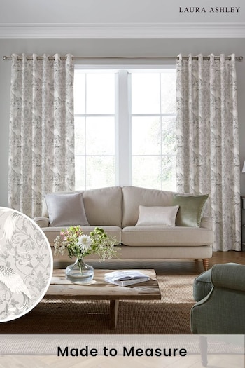 Laura Ashley Silver Tregaron Made to Measure Curtains (488494) | £91