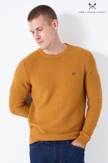 Crew Clothing Company Yellow Cotton Classic Jumper (489070) | £60