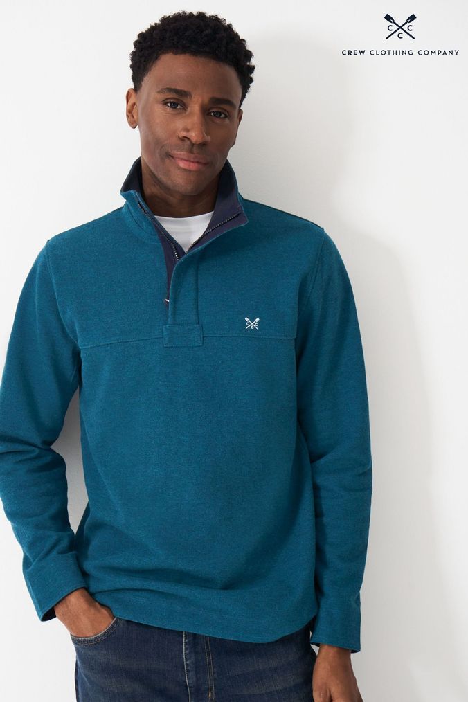 Crew clothing classic store half zip sweatshirt