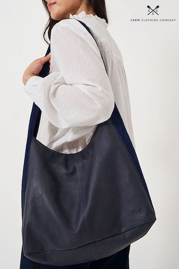 Crew Clothing Company Dark Blue Leather Tote Bag (490991) | £105