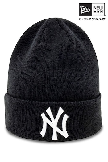 New Era® New York Yankees Essential Black Cuff Beanie Hat (490994) | £26